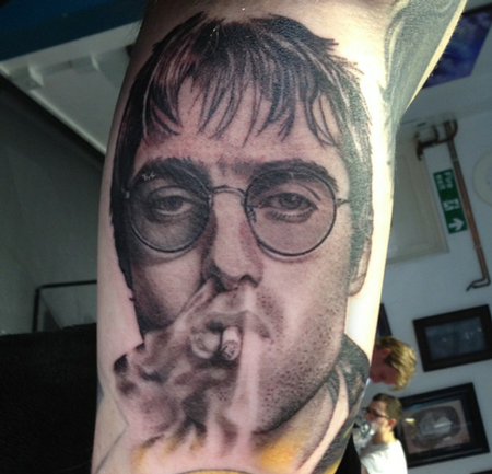 Tattoos - Liam Gallagher Portrait Tattoo - 115351